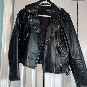 Zara leather Moto Jacket